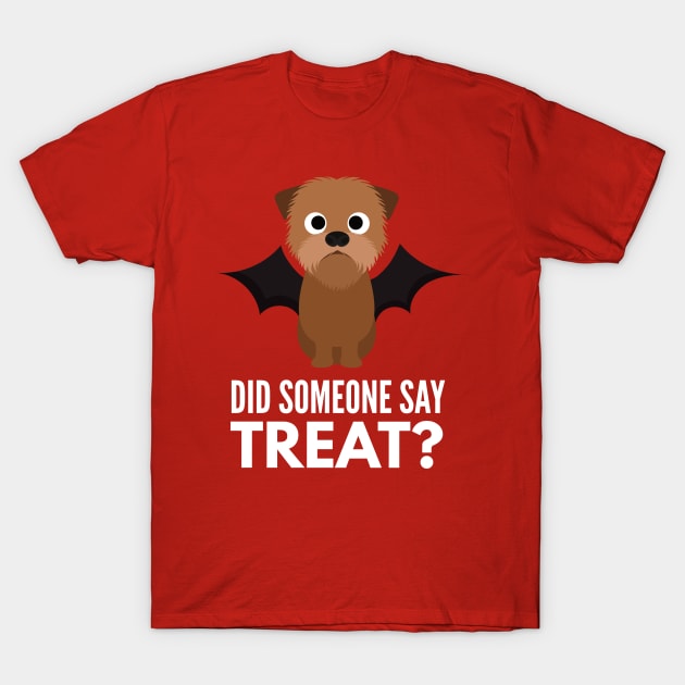 Griffon Bruxellois Halloween Trick or Treat T-Shirt by DoggyStyles